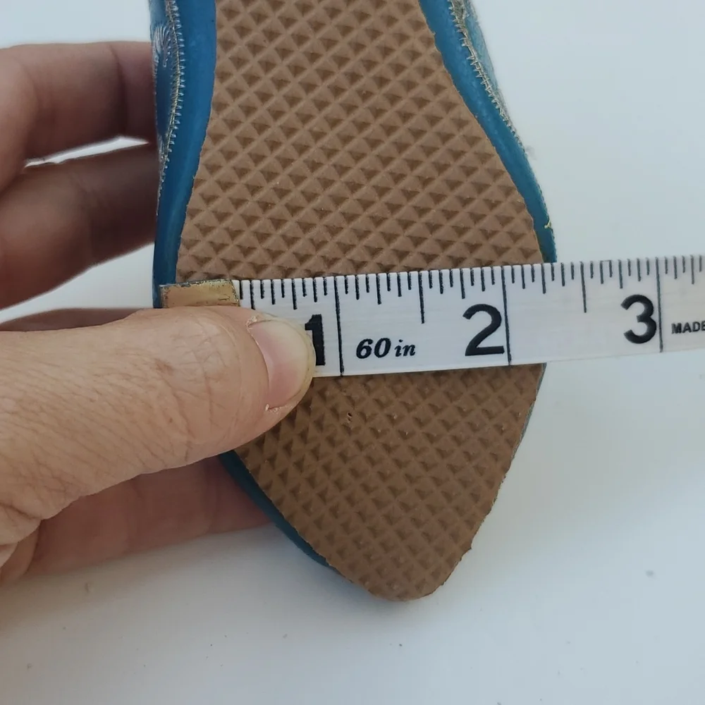 Moroccian leather embroidered slippers baby size... 3 or 4